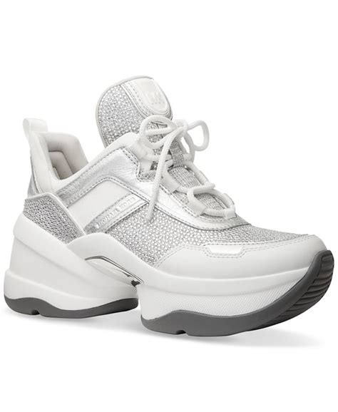 Michael Kors Women's Olympia Trainer Logo Lace-Up Sneakers - Macy's