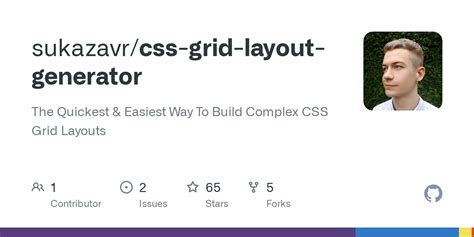 github sukazavrcss grid layout generator  quickest easiest