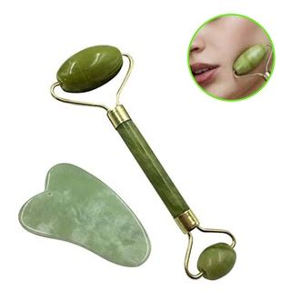 Rolo Massagem Facial Roller Skin Care Pedra Guacha Jade Shopee Brasil