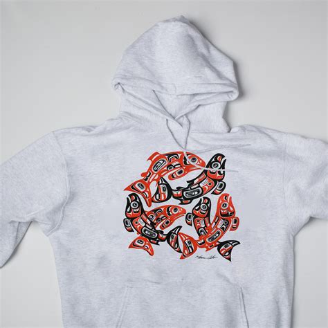 Salmon Hoodie - Alaska Eagle Arts