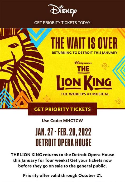 Disney S The Lion King Blac Detroit