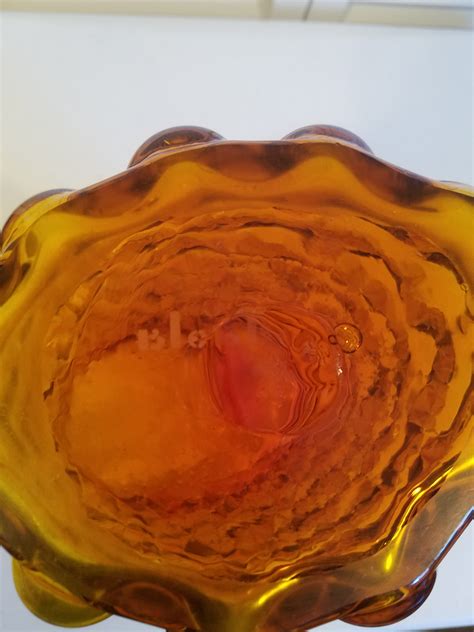 Blenko Amberina Bubble Vase Etsy