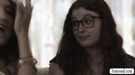 Teen Nerd Gets Tight Pussy Fucked By Friends TS Girlfriend