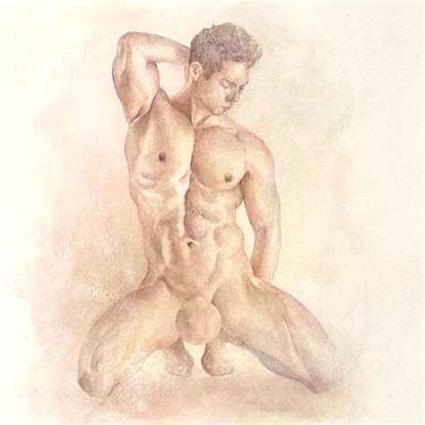 Watercolor Nude Etsy