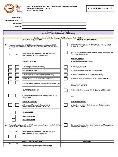 2023 Sglgb Form 2 Data Capture Form Dcf Pdf