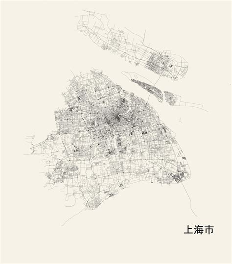 Premium Vector City Road Map Of Shanghai China