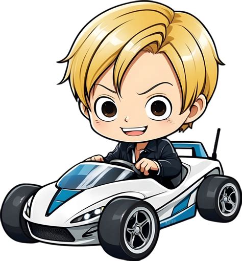 AI generated anime character driving a car 35268002 PNG