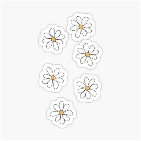 Daisies Sticker For Sale By Adyyylee Redbubble