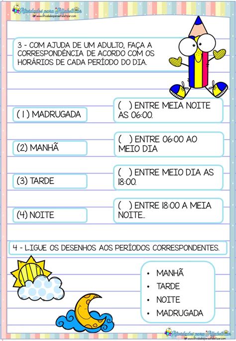 Atividade Dia E Noite 3 Ano - Atividades de Geografia Dia e Noite 1º ano