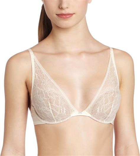 Calvin Klein Women S Naked Glamour Convertible Lace Plunge Bra Ivory 34A At Amazon Womens