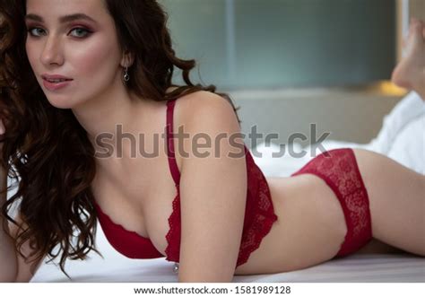 Sexy Brunette Long Natural Hair Posing Stock Photo Shutterstock