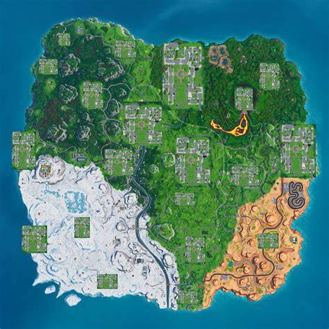The Fortnite BR Map but every named location has been replaced with