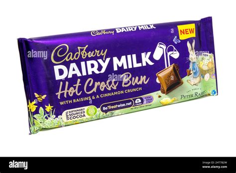Cadbury Dairy Milk Hot Cross Bun Chocolate Bar Stock Photo Alamy