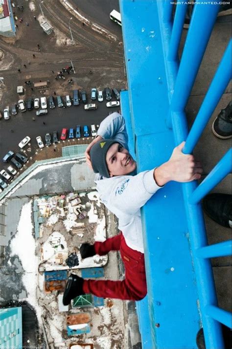 Ukrainian Daredevil Mustang Wanted Hangs From Great Heights