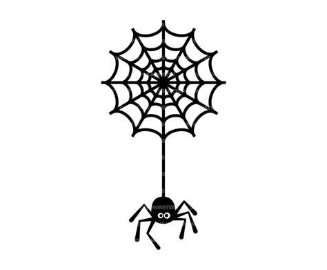 Cute Spider Svg, Spider Web Svg, Halloween Decor Svg. Vector Cut File ...