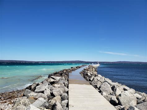 Lake Michigan in Petoskey looking gorgeous today. : Michigan