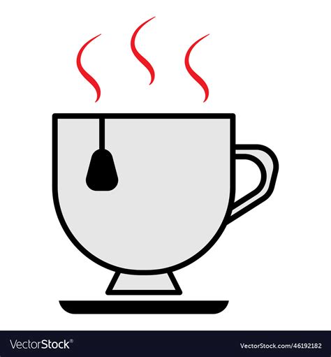 Hot Tea Icon Clipart Design Royalty Free Vector Image
