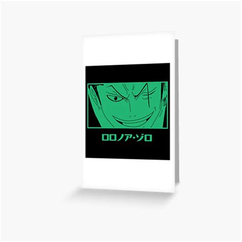 One Piece Roronoa Zoro Greeting Card For Sale By Vintagestore