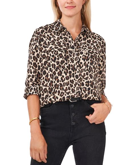 Vince Camuto Leopard Print Button Down Shirt Macys