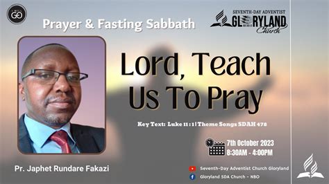 Sda Church Gloryland Prayer And Fasting Sabbath Youtube