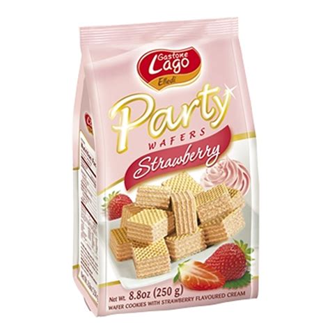 Party Wafers Strawberry 250g Camelot Foods