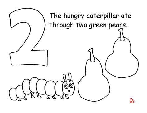 The Very Hungry Caterpillar Food Sheets Coloring Pages
