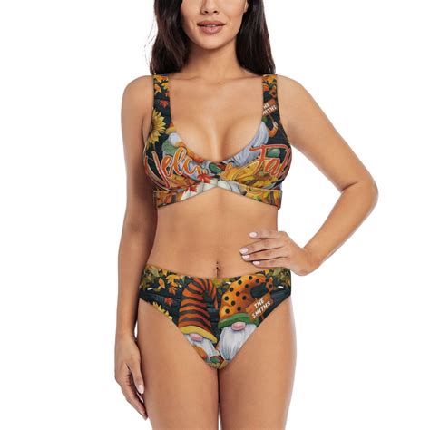 Rocae Welcom Fall For Bikini Set For Women Two Piece Sexy High Swimsuits Split Crossover Bikini