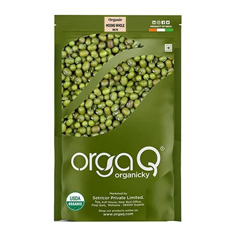 OrgaQ Organicky Organic Green Moong Mag Whole Protein Fiber Rich