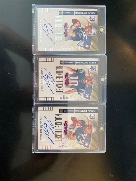 2014 Panini Contenders Jimmy Garoppolo Rookie Ticket Auto 3 Card Lot EBay