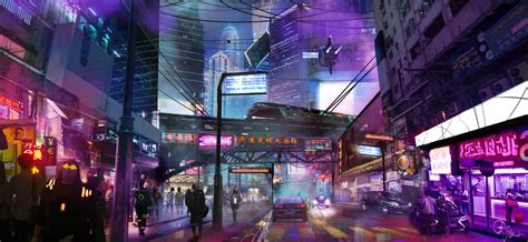 Cyberpunk Scene By Andrea Stanga Software Photoshop Cyberpunk Aesthetic Environmental Art