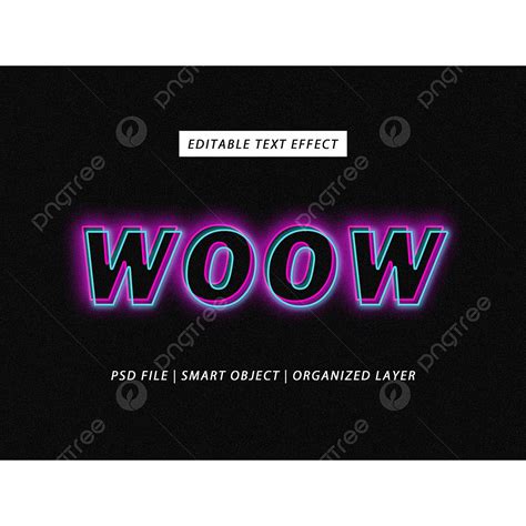 Text Effect Psd PNG Picture Woow Light Text Effect Premium Psd Blue