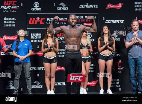 São Paulo Brazil 27th October 2017 UFC fighter Derek Brunson of the