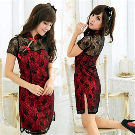 Hot Traditional Chinese Dress Uniform Sexy Cheongsam Temptation Sexy Chinese Style Qipao Dress
