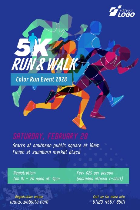 5k Run And Walk Event Poster Template Postermywall