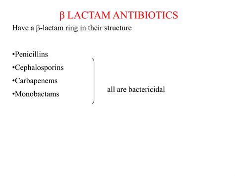 6 Beta Lactum Drugs Dental Ppt