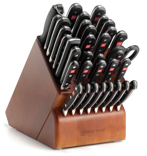 Wusthof Classic Thirty Six Piece Block Set Contemporary Knife Sets