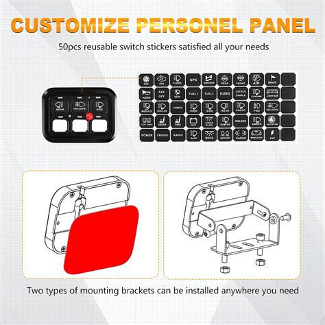 Buy Auxbeam Gang Switch Panel Bc Universal Circuit Control Relay