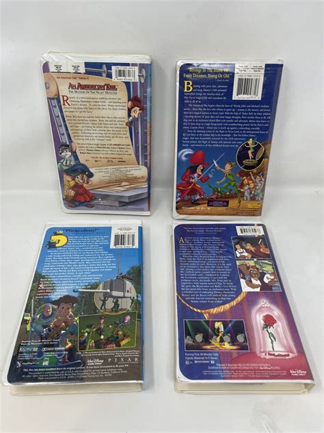 DISNEY VHS LOT Peter Pan Toy Story Beauty Beast American Tail