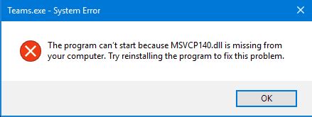 How To Solve MSVCP 140 DLL Is Missing Error Drivers