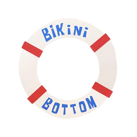 Bikini Bottom Sign Life Preserver Spongebob Decor Party Etsy Spongebob Party Spongebob
