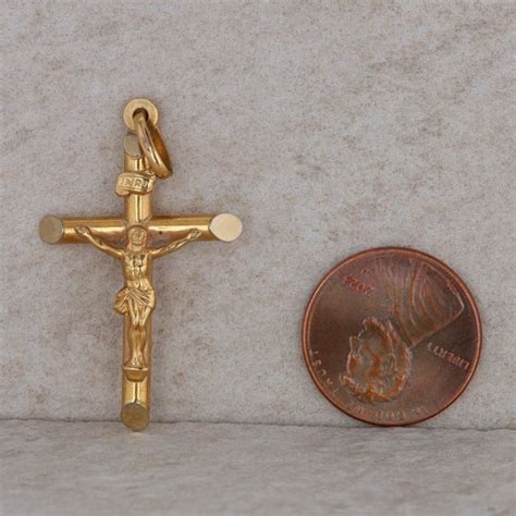 18k Yellow Gold Jesus Crucifixion Cross Pendant 282g Gem