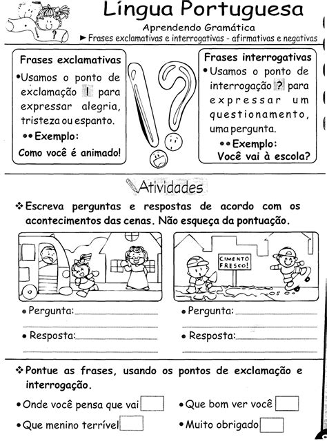 Frases Afirmativa Negativa Interrogativa E Exclamativa