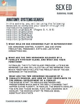 Sex Ed Survival Guide Teachers Edition By Hannah Burns Tpt