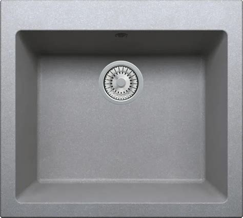 Мойка кухонная Tolero R-111 cерая матовая, прямоугольная, 55.5x50 см ...