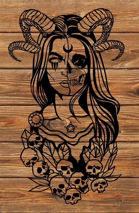 Png Svg File Hel Goddess Norse Goddess Viking Tattoo Etsy Australia