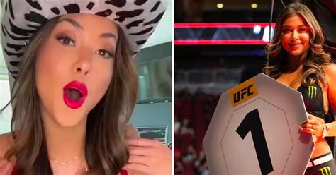 Ufc Ring Girl Who Posed Naked For Playboy Wows Fans By Dressing Up In Plunging Top Daily Star