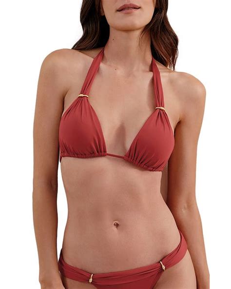 Vix Bia Solid Bikini Top In Red Lyst