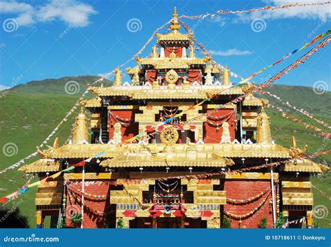 The Golden Lama Temple Stock Image Image Of Cloud Lamasery 10718611