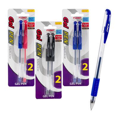 Wholesale GEL PEN,2pc BLACK/RED