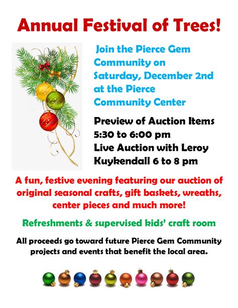 2023 Pierce Gem Team Festival Of Trees – Clearwater County Chamber Of ...